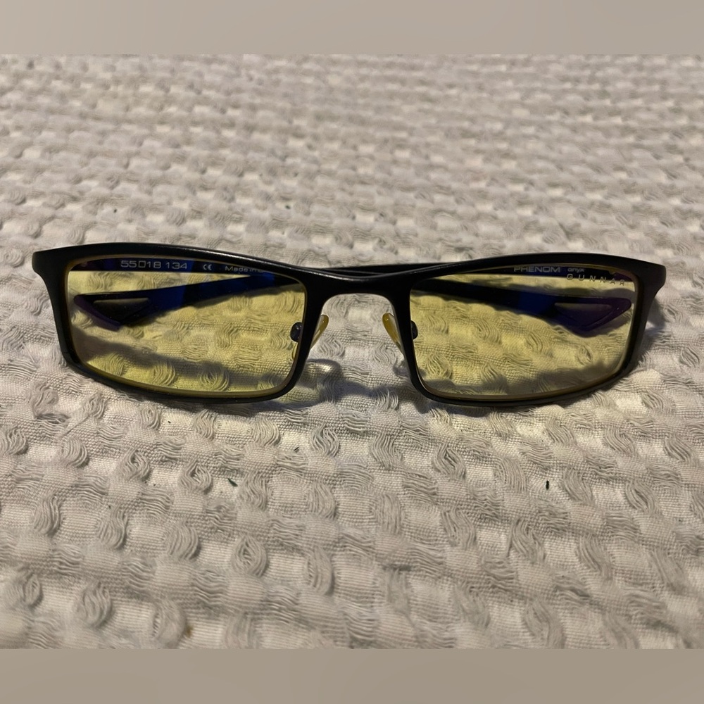 Gunnar Phenom Blue Light Glasses • Black Frame Amber Lens Gaming Eyewear